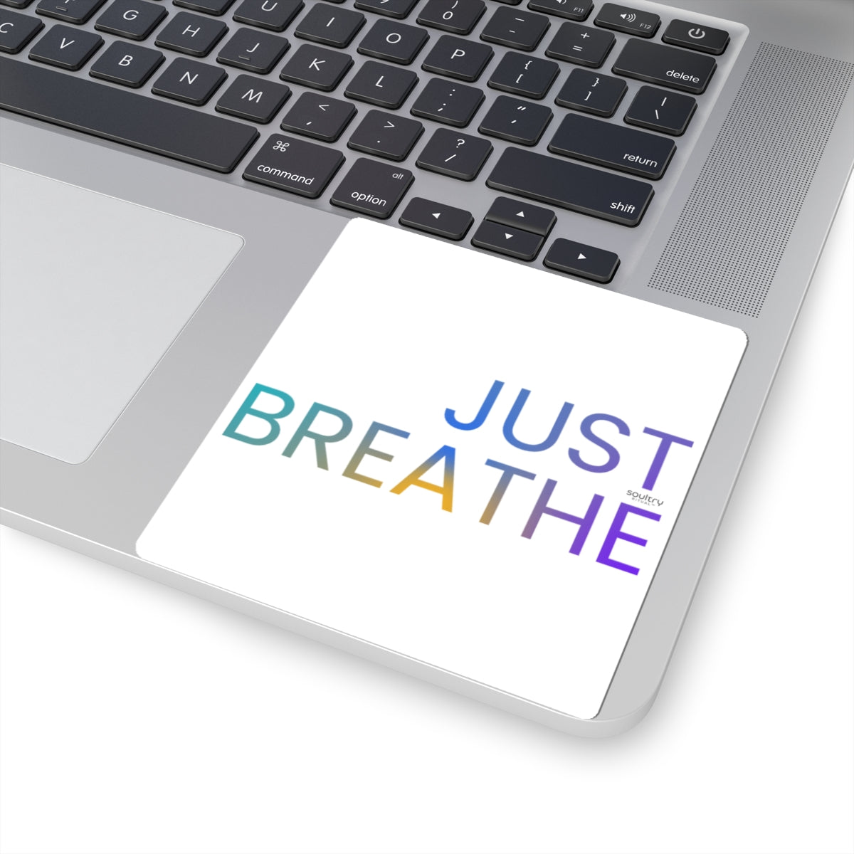 Vibrant 'Just Breathe' Kiss-Cut Stickers | Motivational Decor, Calming Gifts, Journaling Essentials, Laptop Stickers, Self-Care Reminders