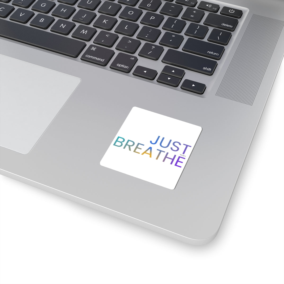 Vibrant 'Just Breathe' Kiss-Cut Stickers | Motivational Decor, Calming Gifts, Journaling Essentials, Laptop Stickers, Self-Care Reminders