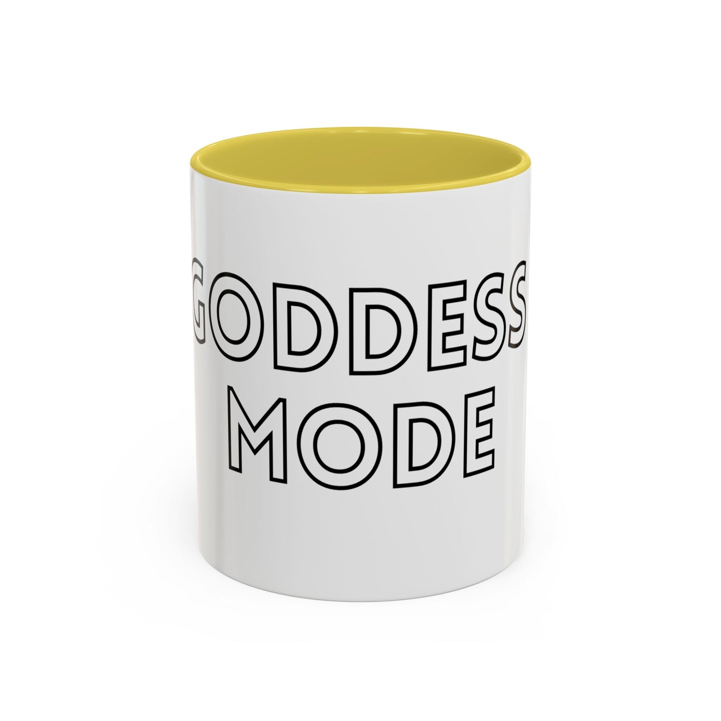 Goddess Mode Colorful Coffee Mug, Motivational Quote Mug, Gift for Her, Daily Inspiration Coffee Cup, Self-Care Mug, Unique Kitchenware