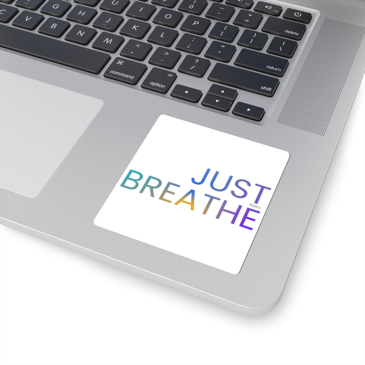 Vibrant 'Just Breathe' Kiss-Cut Stickers | Motivational Decor, Calming Gifts, Journaling Essentials, Laptop Stickers, Self-Care Reminders