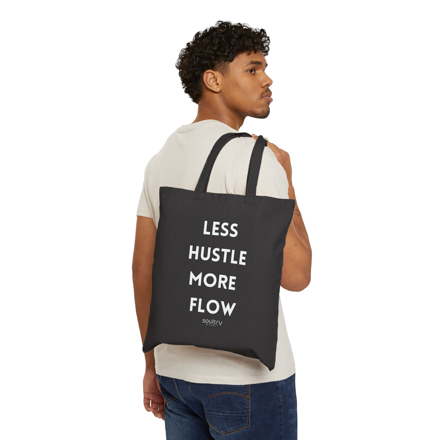 Less Hustle More Flow Cotton Canvas Tote Bag