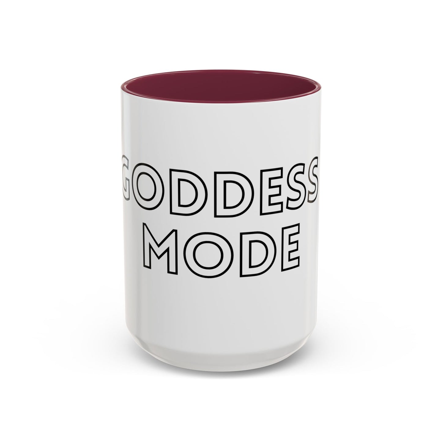 Goddess Mode Colorful Coffee Mug, Motivational Quote Mug, Gift for Her, Daily Inspiration Coffee Cup, Self-Care Mug, Unique Kitchenware