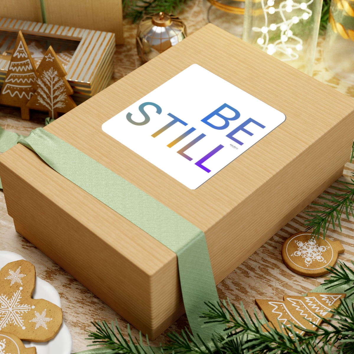 Minimalist 'Be Still' Inspirational Kiss-Cut Stickers, Motivational Laptop Decals, Calm Decor, Mindfulness Gifts, Peaceful Reminders
