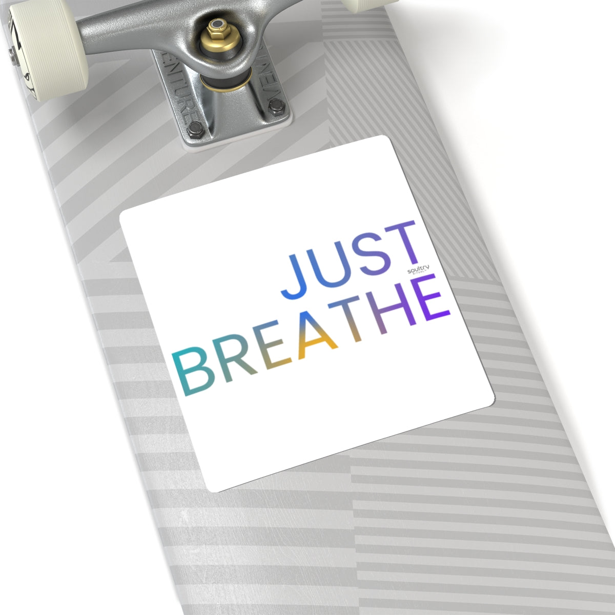 Vibrant 'Just Breathe' Kiss-Cut Stickers | Motivational Decor, Calming Gifts, Journaling Essentials, Laptop Stickers, Self-Care Reminders