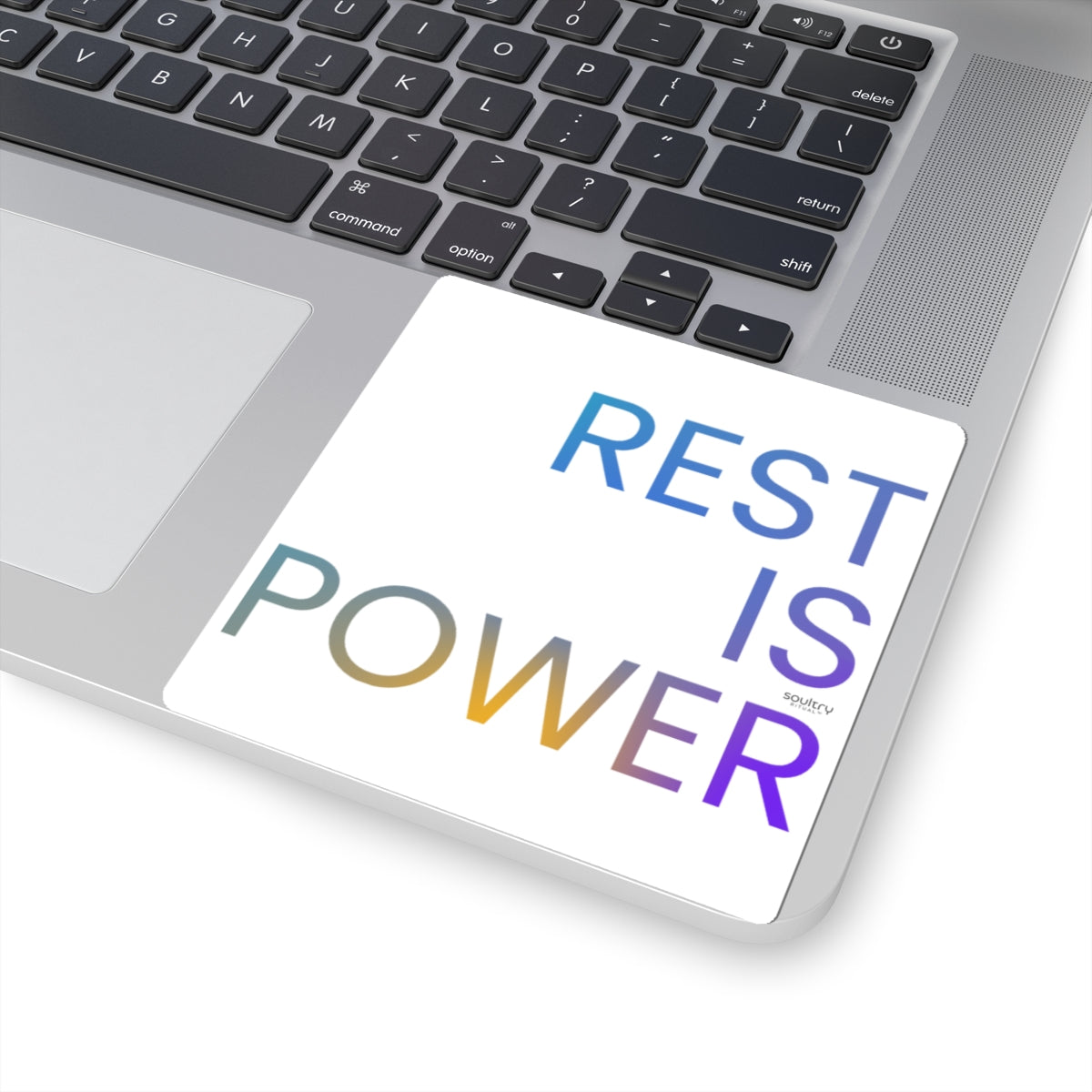 Empowering Kiss-Cut Stickers, Motivational Laptop Decals, Self-Care Gifts, Rest Is Power Sticker, Inspirational Home Decor