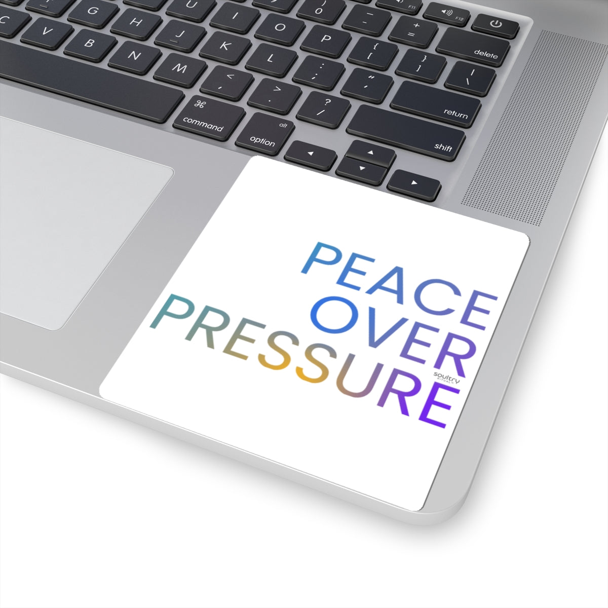 Chic Motivational Kiss-Cut Stickers - Peace Over Pressure, Stress Relief Decor, Laptop, Journal, Gift Idea, Relaxation Vibe