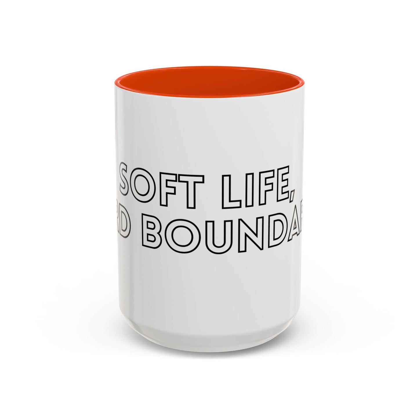 Colorful Boundary-Setting Mug - Soft Life, Hard Boundaries | Gift for Self-Care, Wellness, Motivation, Friendships, Inspirational Quotes