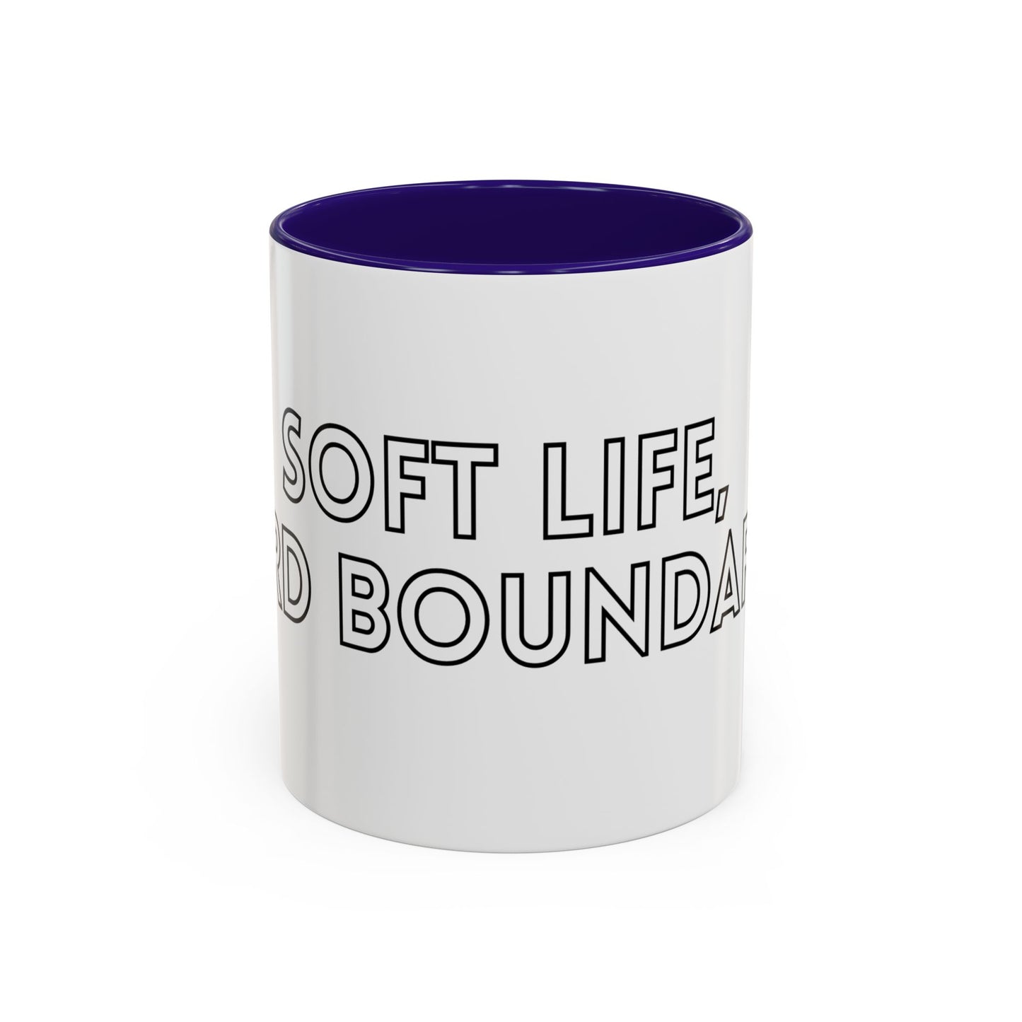 Colorful Boundary-Setting Mug - Soft Life, Hard Boundaries | Gift for Self-Care, Wellness, Motivation, Friendships, Inspirational Quotes
