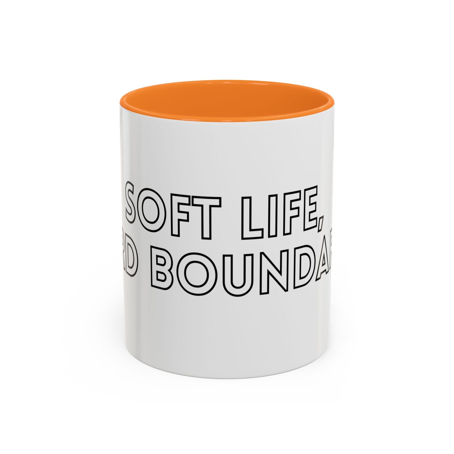 Colorful Boundary-Setting Mug - Soft Life, Hard Boundaries | Gift for Self-Care, Wellness, Motivation, Friendships, Inspirational Quotes