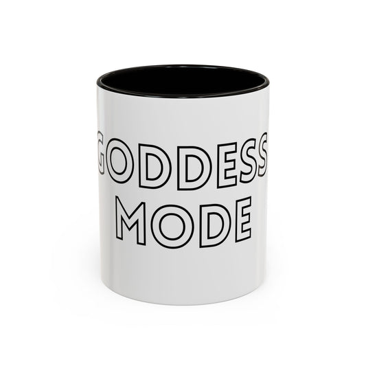 Goddess Mode Colorful Coffee Mug, Motivational Quote Mug, Gift for Her, Daily Inspiration Coffee Cup, Self-Care Mug, Unique Kitchenware