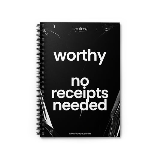 Worthy Spiral Notebook - No Receipts Needed, Motivational Journal for Students, Minimalist Stationery for Creativity, Perfect Gift for [...]