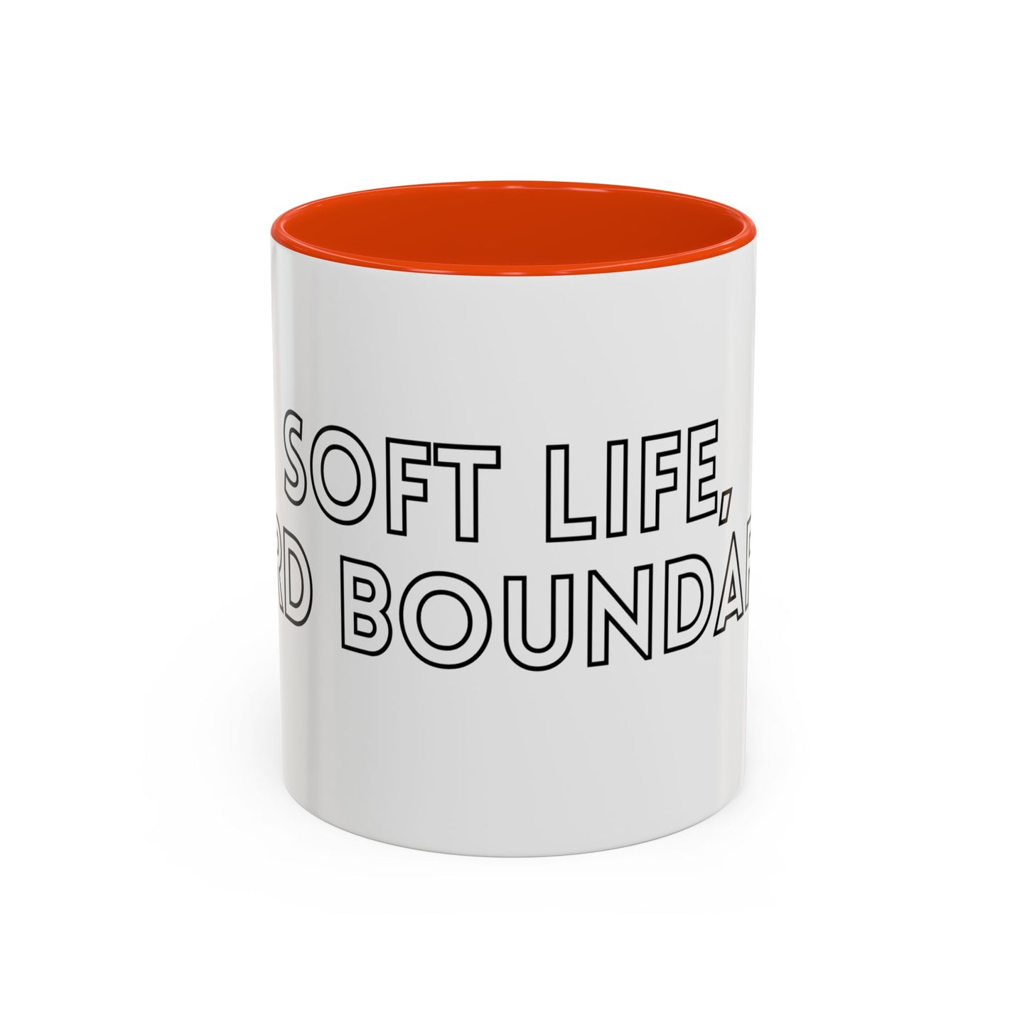 Colorful Boundary-Setting Mug - Soft Life, Hard Boundaries | Gift for Self-Care, Wellness, Motivation, Friendships, Inspirational Quotes