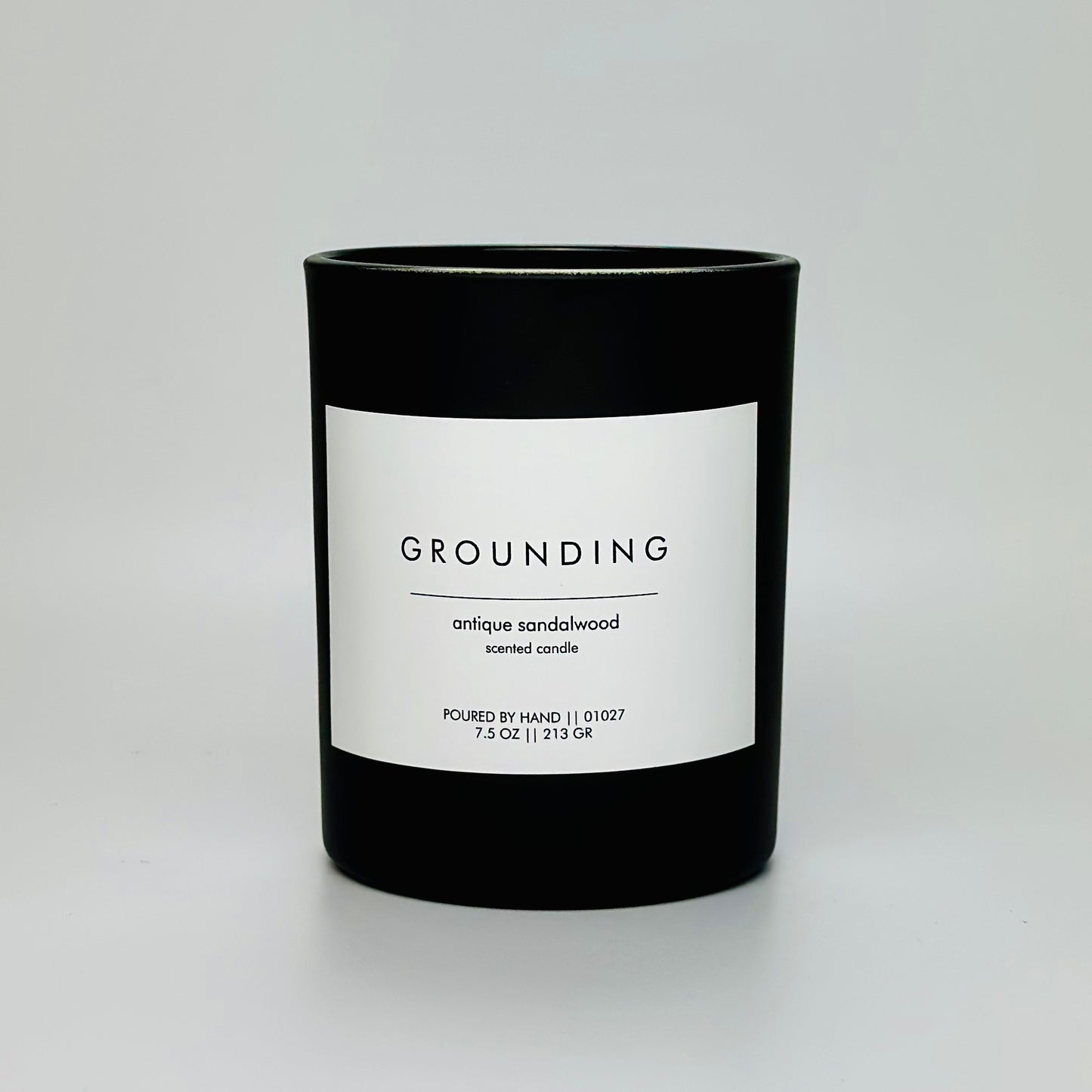 Grounding Candle | Antique Sandalwood (Matte Black)