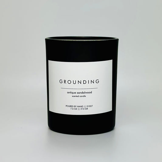 Grounding Candle | Antique Sandalwood (Matte Black)